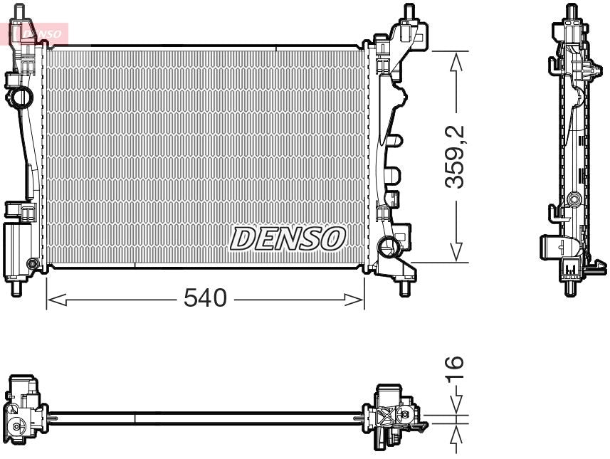 Radiator, engine cooling - DRM20130