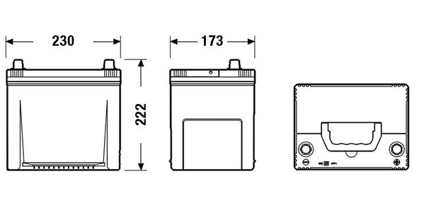 Exide Conventional Battery  - 12 V - 65Ah - 580CCA