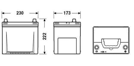 Exide Conventional Battery  - 12 V - 65Ah - 580CCA