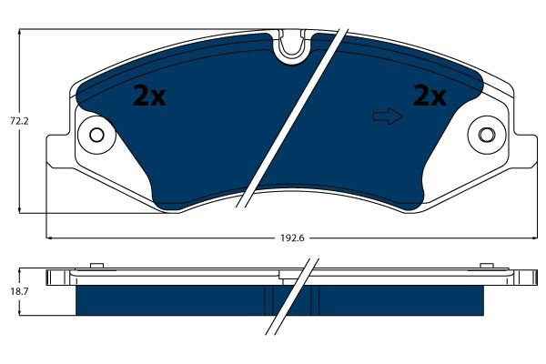 Brake Pad Set, disc brake - GDB1898BTE
