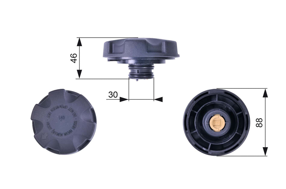 Cap, coolant tank - RC241