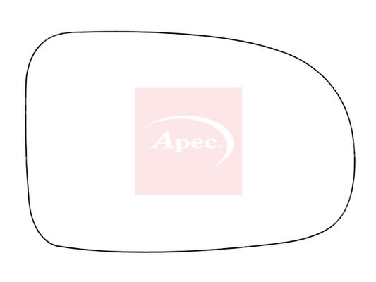 APEC Replacement Stick-On Standard Vehicle Mirror Glass RHS