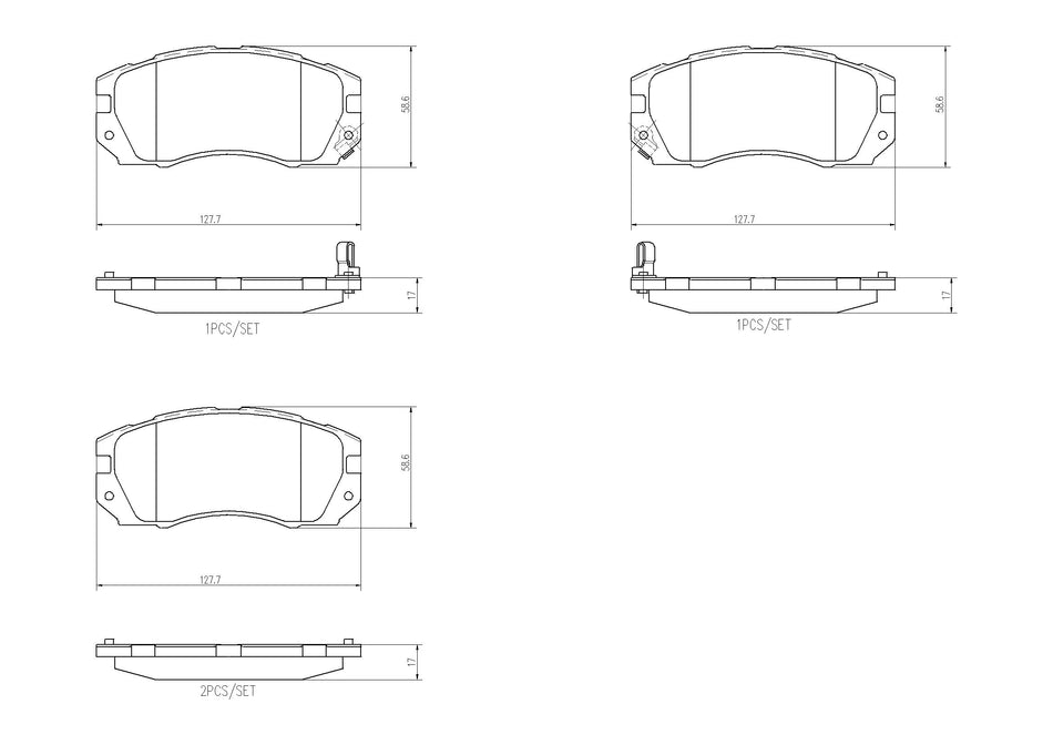 Brake Pad Set, disc brake - P 78 007