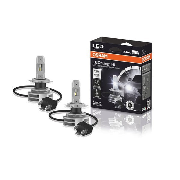 LED Headlamp Bulb - H4 Cool White 6000k 12/24V P43t - LEDriving HL