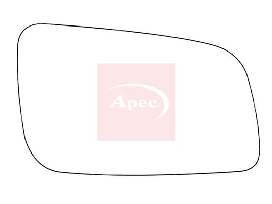 APEC Replacement Stick-On Standard Vehicle Mirror Glass RHS