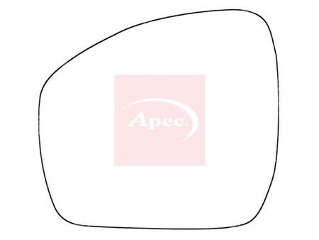 APEC Replacement Stick-On Standard Vehicle Mirror Glass LHS