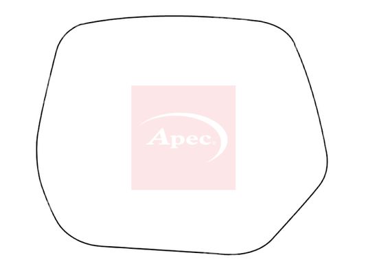 APEC Replacement Stick-On Standard Vehicle Mirror Glass LHS