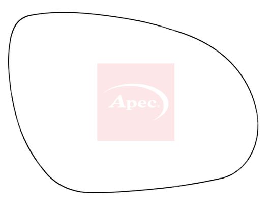 APEC Replacement Stick-On Standard Vehicle Mirror Glass RHS