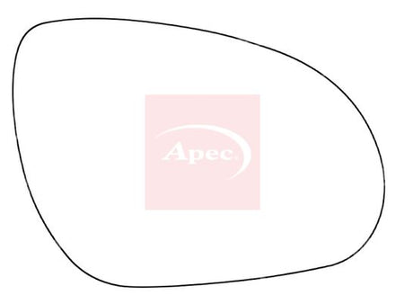 APEC Replacement Stick-On Standard Vehicle Mirror Glass RHS