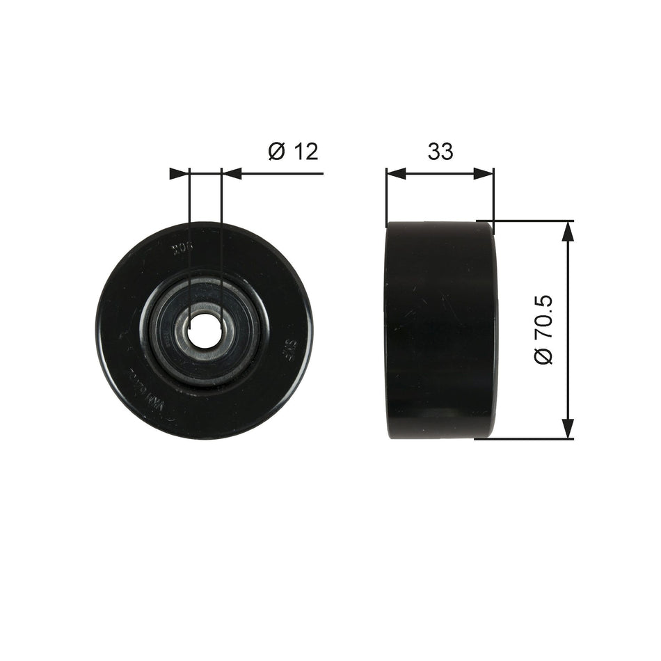 Deflection/Guide Pulley, V-ribbed belt - T36762