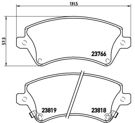 Brake Pad Set, disc brake - P 83 064