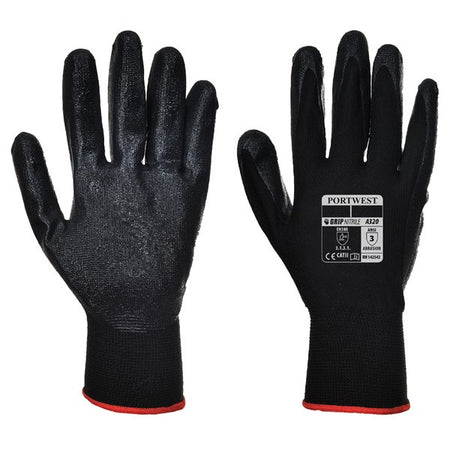 Dexti Grip Gloves - Black - Large - Pack of 12