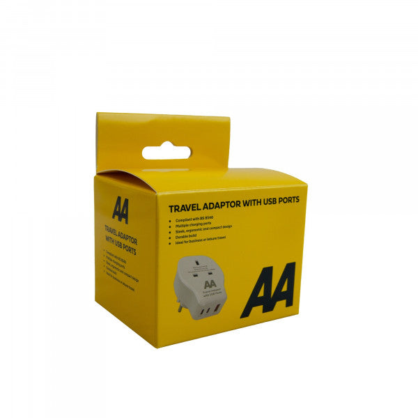AA Travel Adaptor With Usb Ports