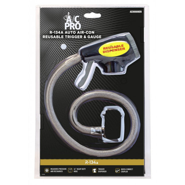 Recharge trigger and gauge - R134a refrigerant