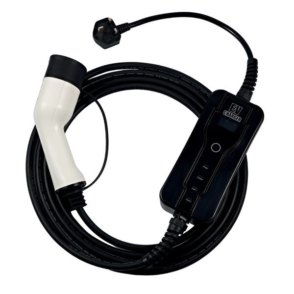 Ev Charging Cable - 13A T2 Female-Uk Plug W/Controller 5M