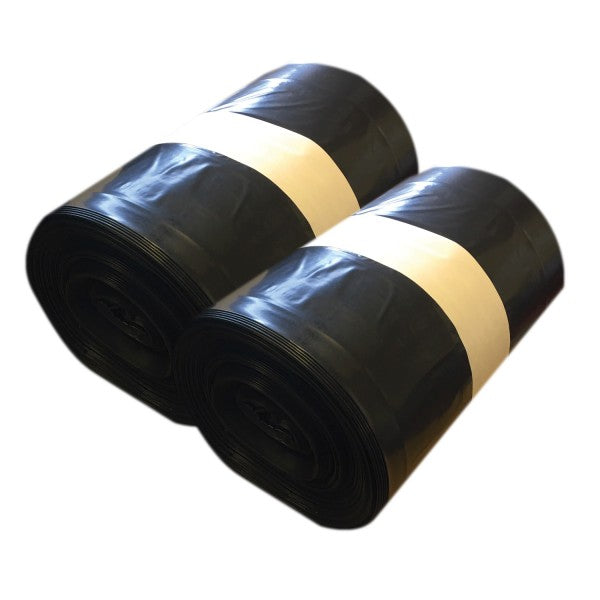 Heavy Duty Black Refuse Sacks - Two Rolls of 50