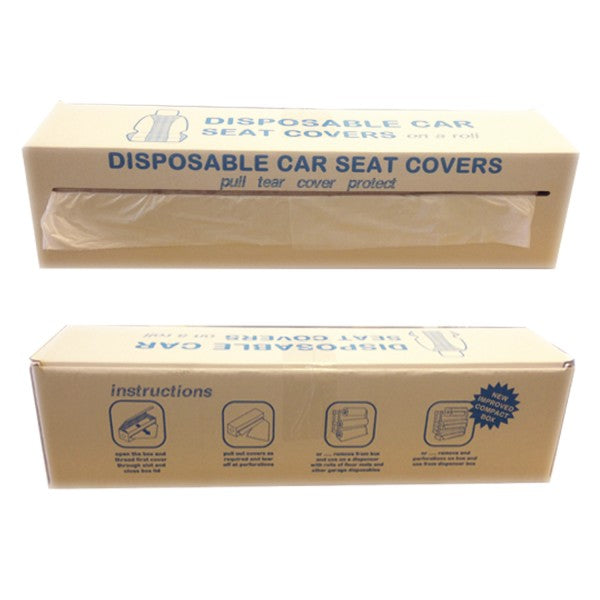Disposable White Seat Covers - Roll of 100