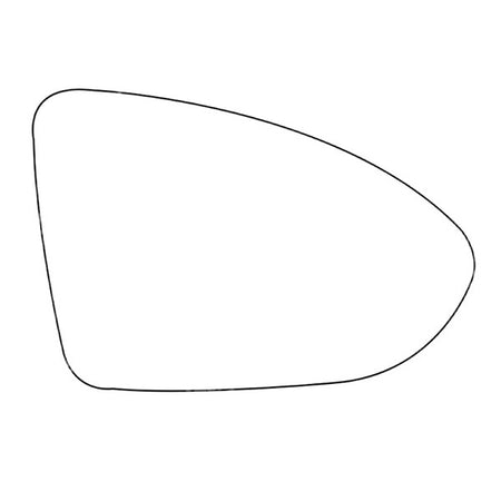 APEC Replacement Stick-On Wide Angle Vehicle Mirror Glass RHS