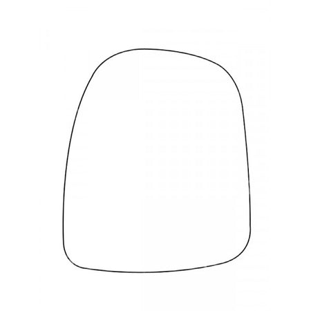 APEC Replacement Stick-On Commercial Vehicle Mirror Glass LHS
