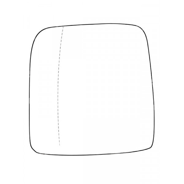 APEC Replacement Stick-On Commercial Vehicle Mirror Glass LHS