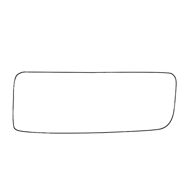 APEC Replacement Stick-On Wide Angle Vehicle Mirror Glass RHS