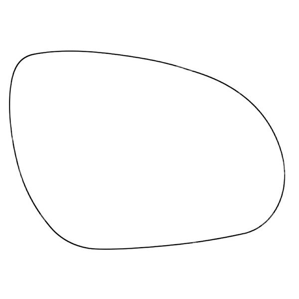 APEC Replacement Stick-On Standard Vehicle Mirror Glass RHS