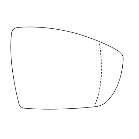 APEC Replacement Stick-On Standard Vehicle Mirror Glass RHS