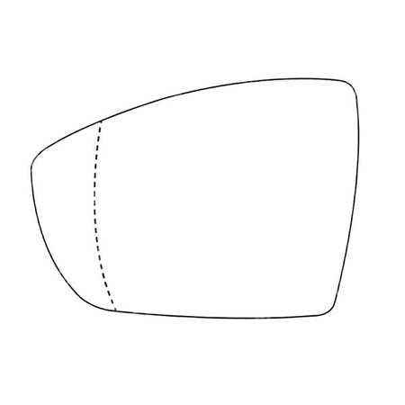 APEC Replacement Stick-On Standard Vehicle Mirror Glass LHS
