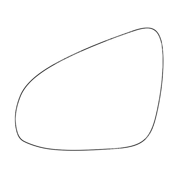 APEC Replacement Stick-On Standard Vehicle Mirror Glass LHS