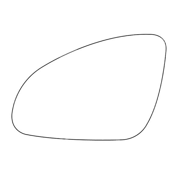 APEC Replacement Stick-On Standard Vehicle Mirror Glass LHS