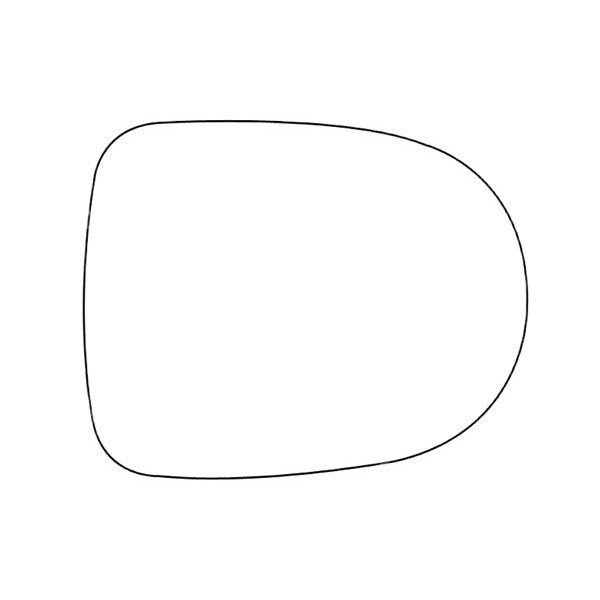 APEC Replacement Stick-On Standard Vehicle Mirror Glass LHS
