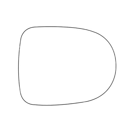 APEC Replacement Stick-On Standard Vehicle Mirror Glass LHS
