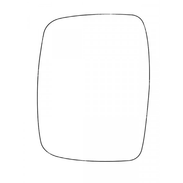 APEC Replacement Stick-On Commercial Vehicle Mirror Glass LHS