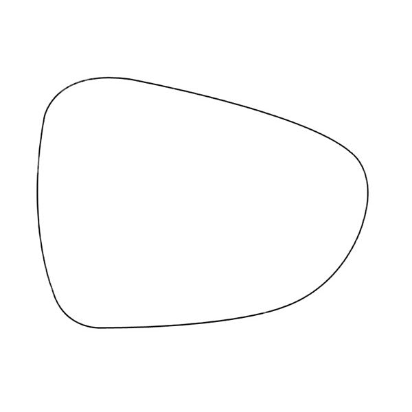APEC Replacement Stick-On Standard Vehicle Mirror Glass RHS