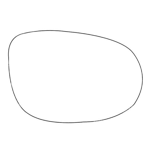 APEC Replacement Stick-On Standard Vehicle Mirror Glass RHS