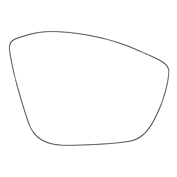 APEC Replacement Stick-On Standard Vehicle Mirror Glass RHS