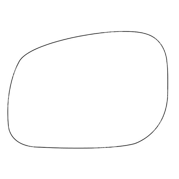 APEC Replacement Stick-On Standard Vehicle Mirror Glass LHS