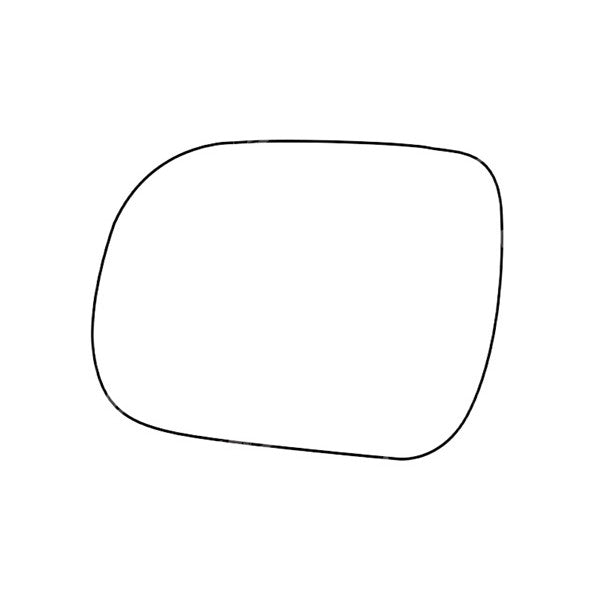 APEC Replacement Stick-On Standard Vehicle Mirror Glass LHS