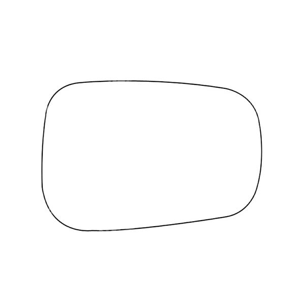 APEC Replacement Stick-On Standard Vehicle Mirror Glass LHS
