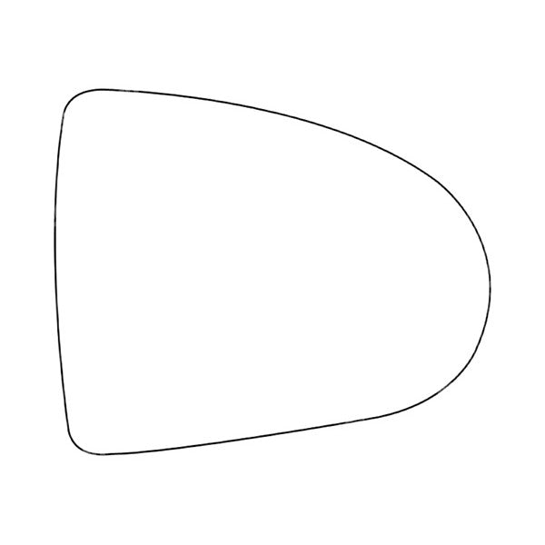 APEC Replacement Stick-On Standard Vehicle Mirror Glass RHS