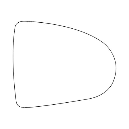 APEC Replacement Stick-On Standard Vehicle Mirror Glass RHS