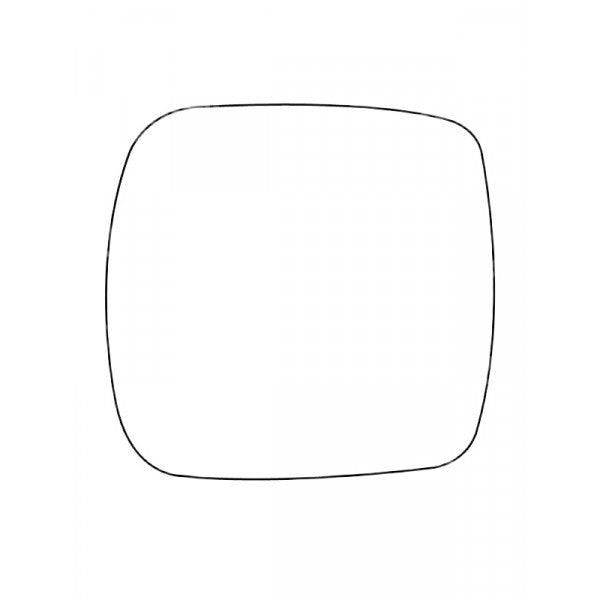 APEC Replacement Stick-On Standard Vehicle Mirror Glass LHS