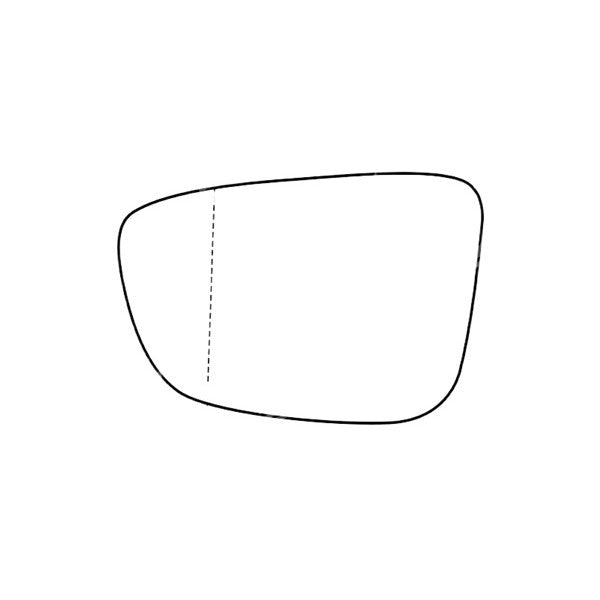 APEC Replacement Stick-On Wide Angle Vehicle Mirror Glass LHS