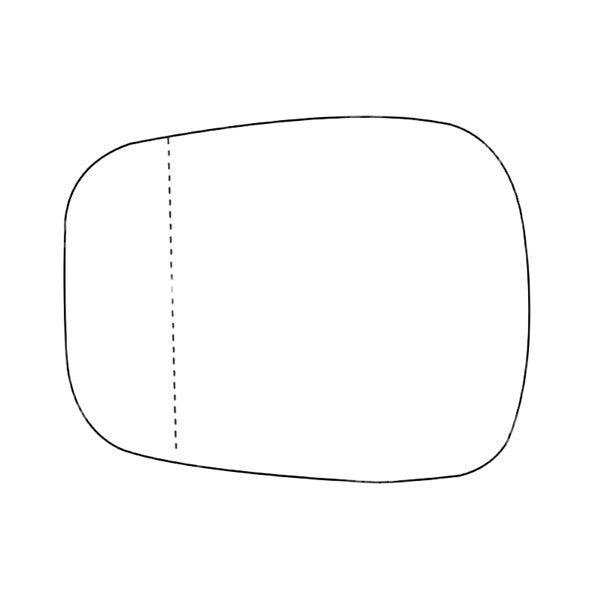 APEC Replacement Stick-On Wide Angle Vehicle Mirror Glass LHS