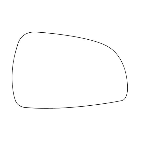 APEC Replacement Stick-On Wide Angle Vehicle Mirror Glass RHS