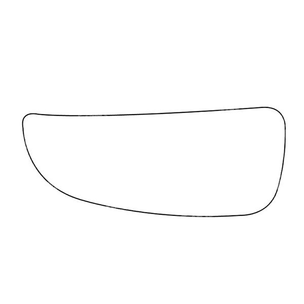 APEC Replacement Stick-On Wide Angle Vehicle Mirror Glass LHS