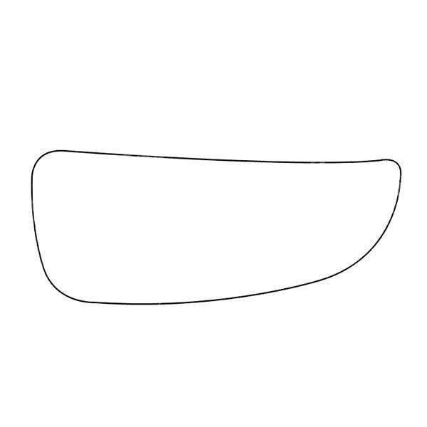 APEC Replacement Stick-On Wide Angle Vehicle Mirror Glass RHS