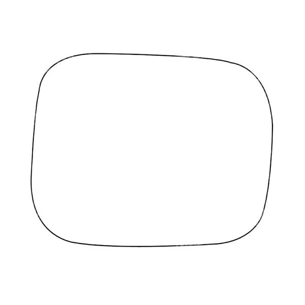 APEC Replacement Stick-On Standard Vehicle Mirror Glass RHS