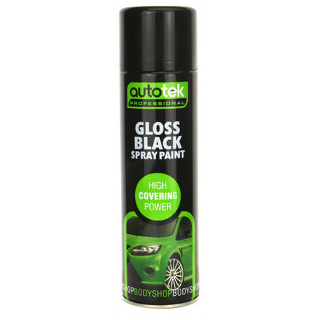 Autotek Aerosol Paint - Gloss Black - 500ml