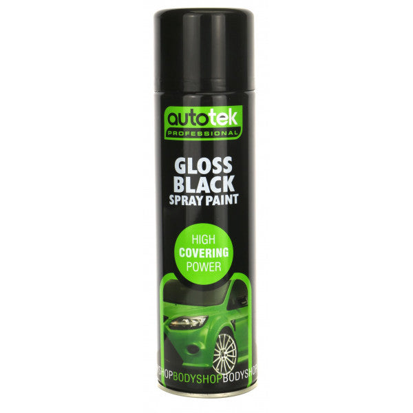 Autotek Aerosol Paint - Gloss Black - 500ml